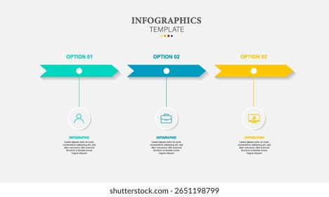 Timeline infographics design vector and Presentation business can be used for Business concept with 3 options, steps or processes.
