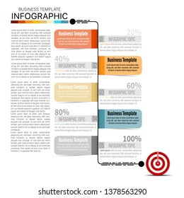 Timeline infographics design vector step concept can be used for workflow layout, diagram, annual report. Vector infographics timeline design template with 5 options, parts, steps or processes