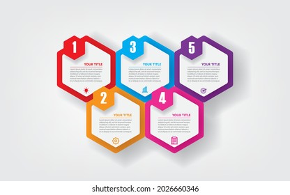 Timeline Infographics Design Vector, Workflow Layout, Diagram, Annual Report, Web Design.  5 Options, Steps or Processes of Business Concept
