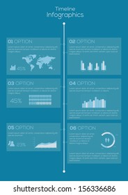 Timeline infographics, elements and icons. Vector