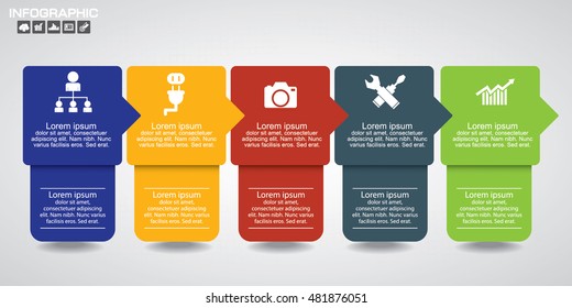 Timeline infographics, elements and icons. Vector