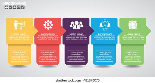 Timeline infographics, elements and icons. Vector