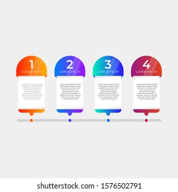 Timeline infographics flat design and colorful steps collection vector. Can be used for workflow layout, diagram, annual report, web design. Business concept with 4 options, steps or processes.