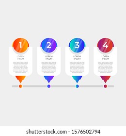 Timeline infographics flat design and colorful steps collection vector. Can be used for workflow layout, diagram, annual report, web design. Business concept with 4 options, steps or processes.