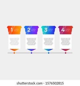 Timeline infographics flat design and colorful steps collection vector. Can be used for workflow layout, diagram, annual report, web design. Business concept with 4 options, steps or processes.