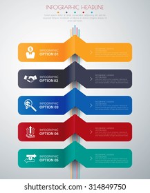 timeline infographics with icons set.