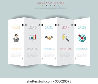 timeline infographics with icons set.