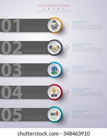 timeline infographics with icons set. vector. illustration.