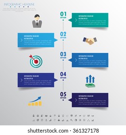 timeline infographics with icons set. vector. illustration.