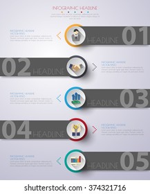 timeline infographics with icons set. vector. illustration.