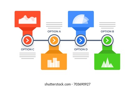 Timeline Infographics layout with four options.