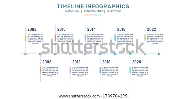 Timeline Infographics Milestone Infographics Achievement Flow Stock ...