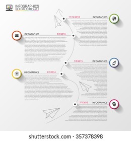 Timeline infographics. Modern design template. Vector illustration.