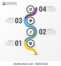 Timeline infographics. Modern design template with icons. Vector illustration