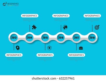 Timeline infographics. Modern design template with icons. Vector illustration
