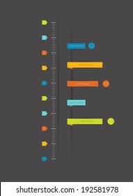 Timeline infographics. Step template design. Vector.