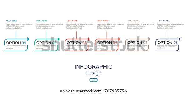 Zeitstrahl-Infografik-Vorlage mit Pfeil, Flussdiagramm, Grafik ...
