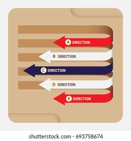 Timeline infographics template with arrows