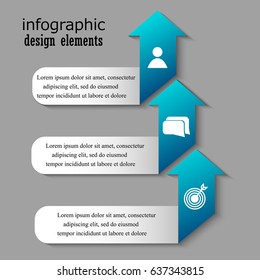 Timeline infographics template with arrows, flowchart, workflow or process infographics, vector eps10 illustration