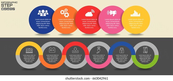 Vektor Stok Timeline Infographics Template Arrows Flowchart Workflow Tanpa Royalti 663042961 8968