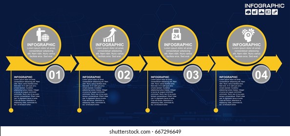 Timeline Infographics Template Arrows Flowchart Workflow Stock Vector Royalty Free 667296649 3275