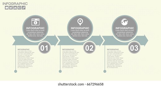Timeline Infographics Template Arrows Flowchart Workflow Stock Vector Royalty Free 667296658 2883