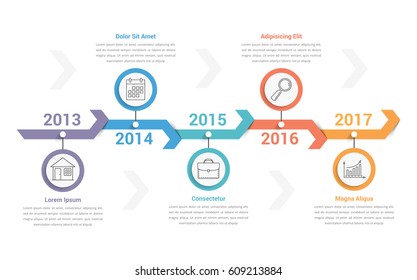 Timeline Infographics Template Vector Infographics Timeline Stock ...