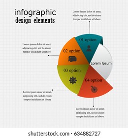 Timeline Infographics template. Isolated design elements. Colorful vector illustration.