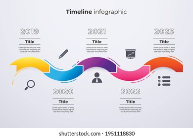 Plantilla de infografía de línea de tiempo. Concepto de hitos o diagrama de procesos.