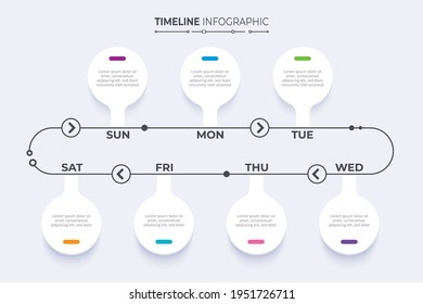 Plantilla de infografía de línea de tiempo. Concepto de hitos o diagrama de procesos.