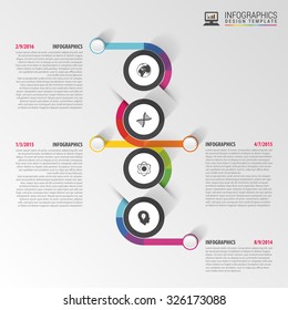 Timeline Infographics template. Modern design template. Vector illustration