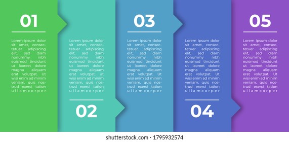 Timeline infographics template. Presentation business infographic with 5 options. Vector design for brochure, diagram, workflow, web design, flyer.