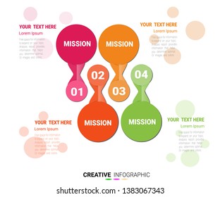 Timeline Infographics Template, Vector infographics timeline design template with 4 label, Vector. can be used for workflow layout, diagram, number step up options.