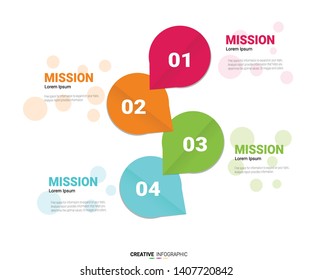 Timeline Infographics Template, Vector infographics timeline design template with 4 label, Vector. can be used for workflow layout, diagram, number step up options.