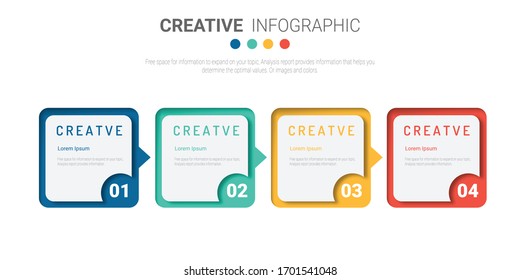Plantilla de infografía de línea de tiempo, plantilla de diseño de escala de tiempo de infografía vectorial con 4 etiquetas, Vector. puede utilizarse para las opciones de diseño de flujo de trabajo, diagrama y aumento de número.