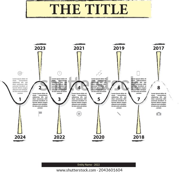 Timeline Infographics Template Workflow Process Chart Stock Vector