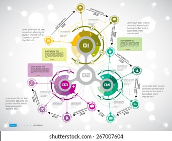 Timeline Infographics. Vector design template.