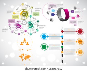 Timeline Infographics. Vector design template.