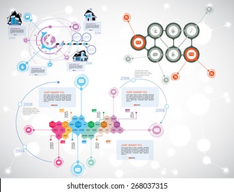 Timeline Infographics. Vector design template.