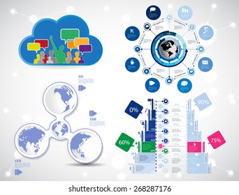 Timeline Infographics. Vector design template.