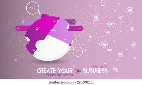 Timeline Infographics. Vector design template.