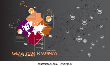 Timeline Infographics. Vector design template.