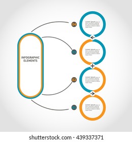 Timeline infographics vector illustration. Business concept with 4 options, parts or steps