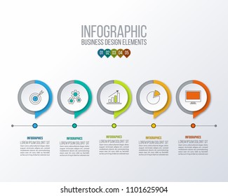 Timeline infographics vector template. Business concept for diagrams, graphs, web design.