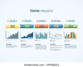 Timeline infographics.Vector illustration