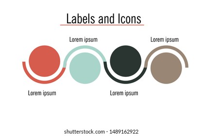 timeline and label icons for your presentation
