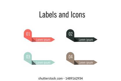 timeline and label icons for your presentation