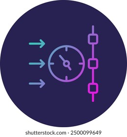 Timeline Line Gradient Icon Design