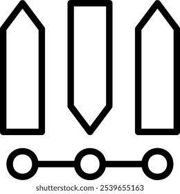 Vector de ilustración de icono de línea de tiempo