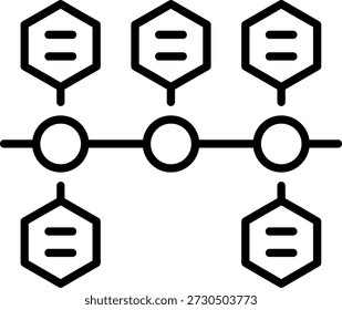 Línea de tiempo de diseño de iconos de Vector